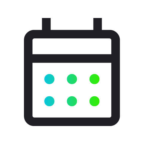 Calendar icon in black