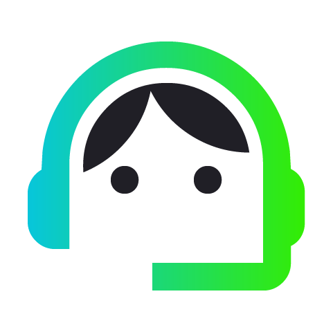 Customer service icon in black