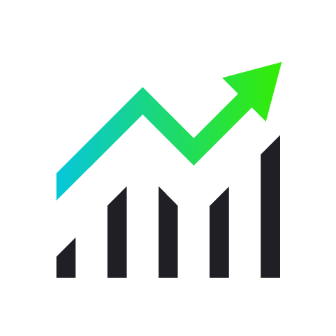 Graph icon variation in black