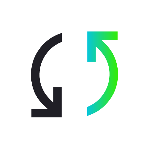 A black loading icon representing a process in progress