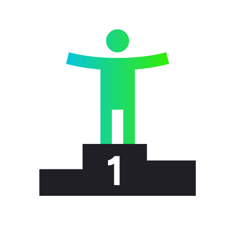 A black icon emphasizing a people-first approach in business
