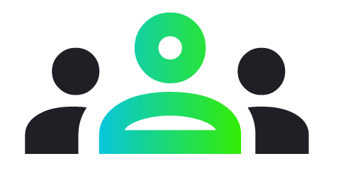 Group of people icon in black