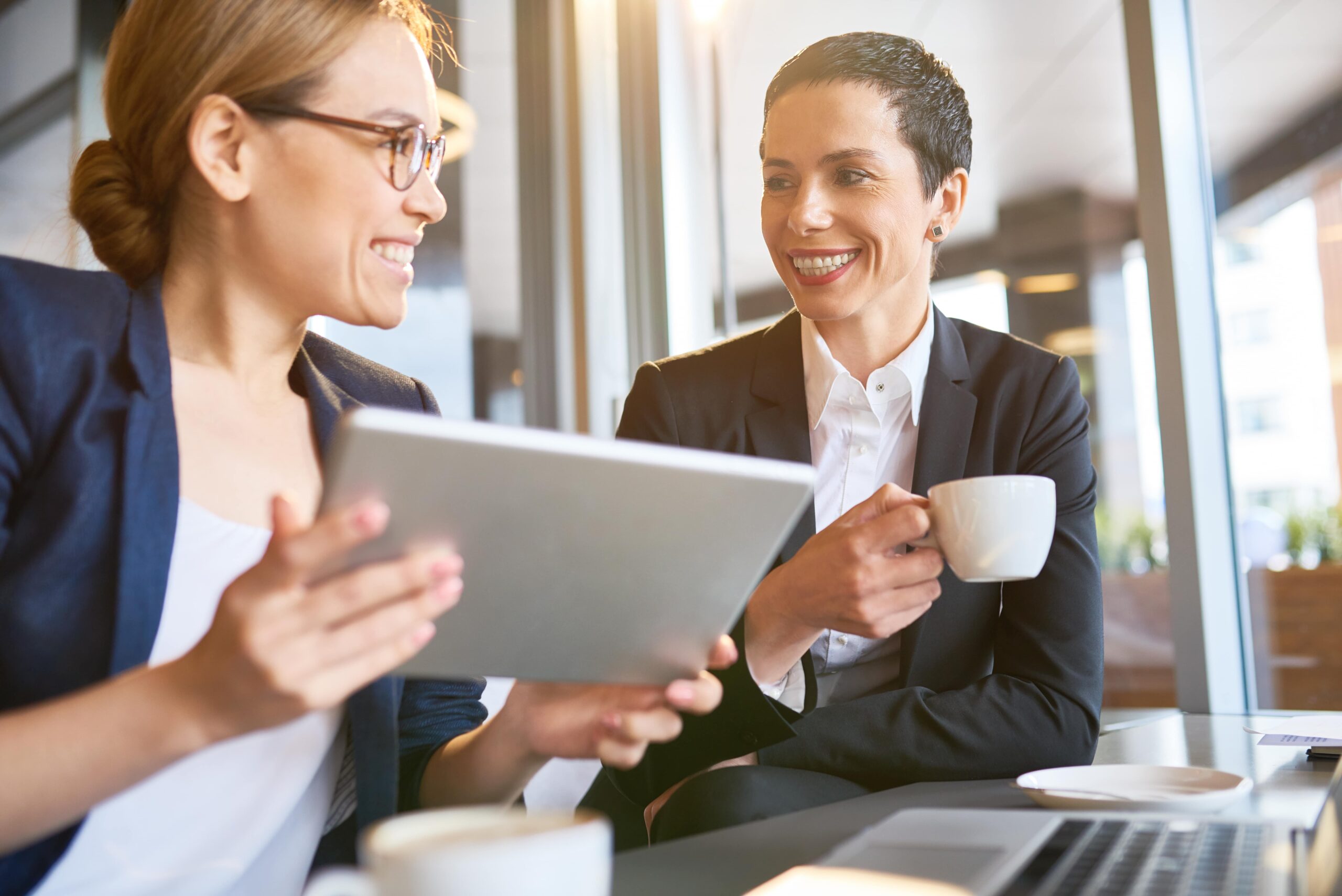 Photo of coworkers in an office setting