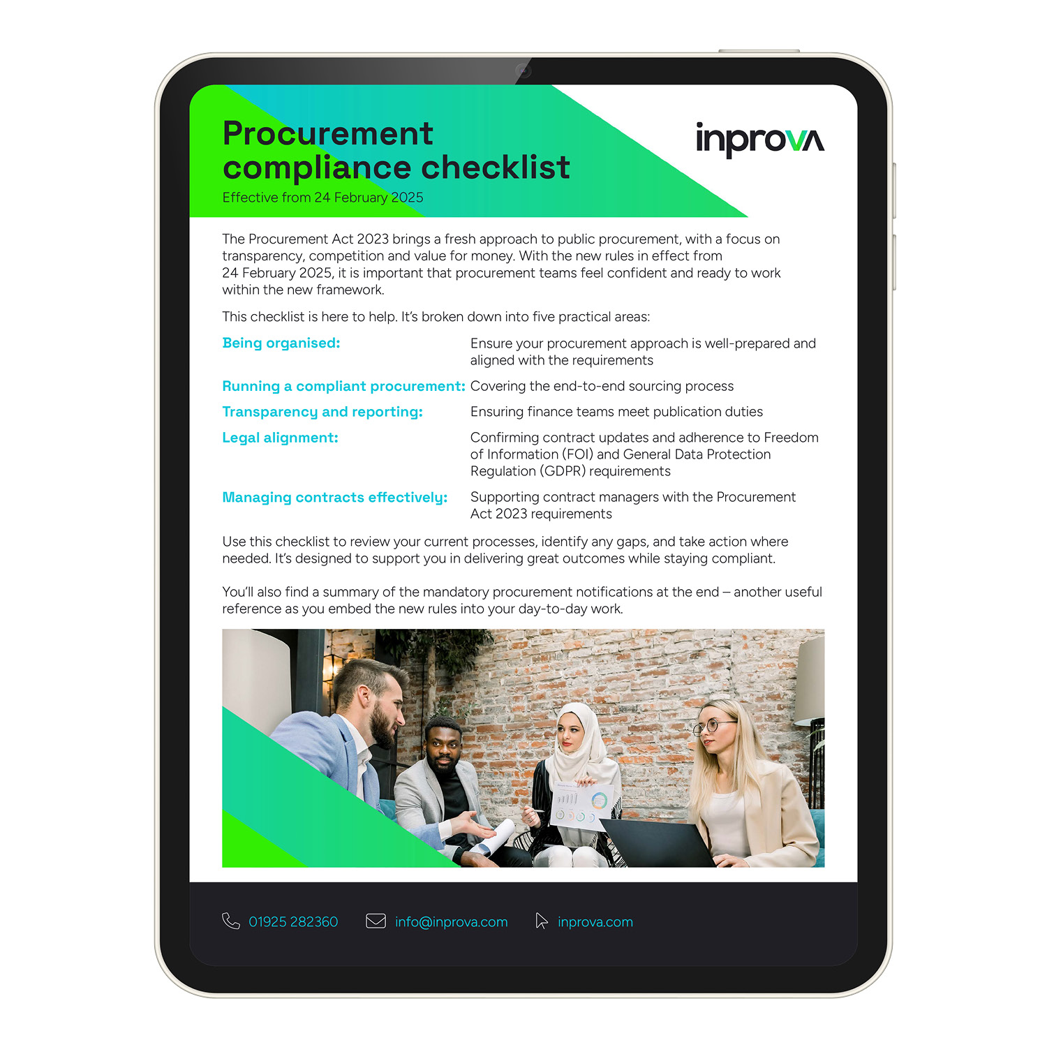 Inprova Procurement Compliance Checklist 2025